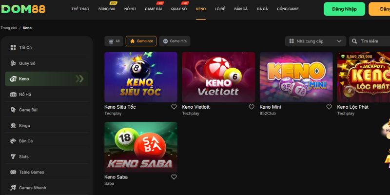 DOM88 - Nhà Cái Uy Tín Hàng Đầu Với Tỷ Lệ Thắng Cao 2025 3 Sảnh xổ số đa dạng hình thức